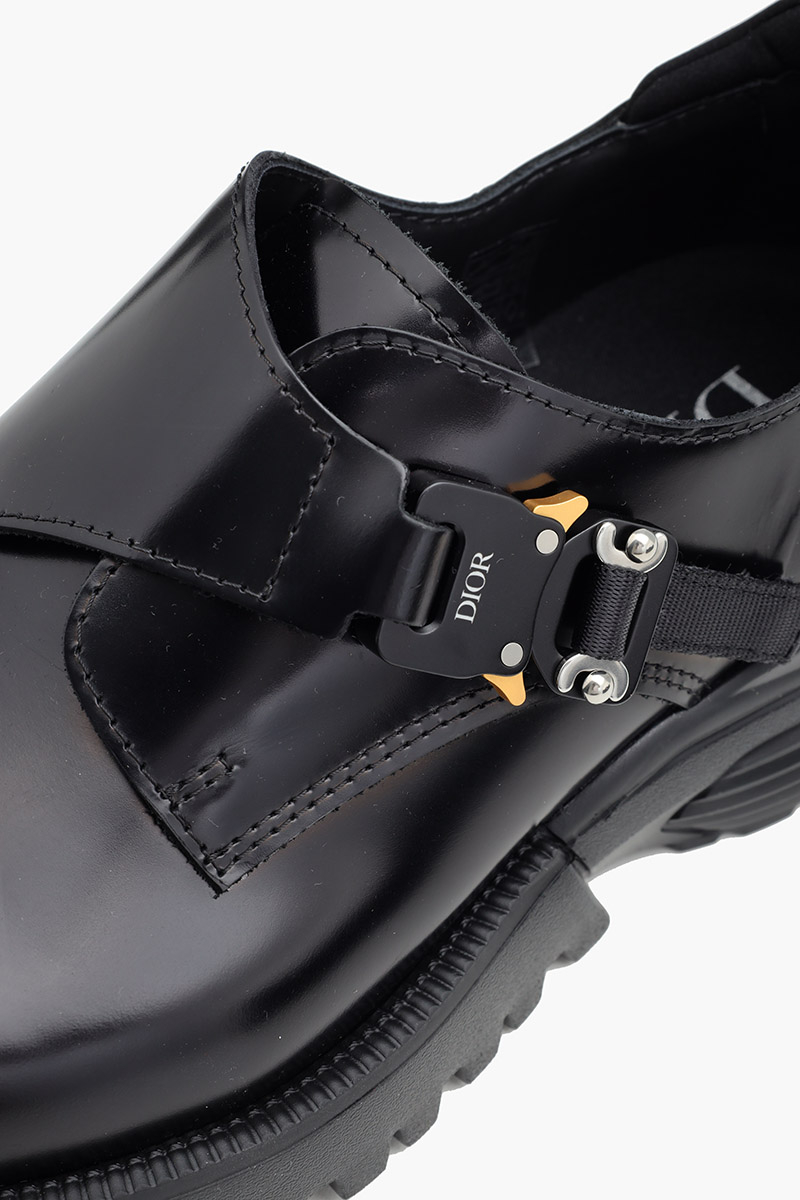 DIOR HOMME Dior Combat Monk Derby Shoes in Black Polished Calfskin 4