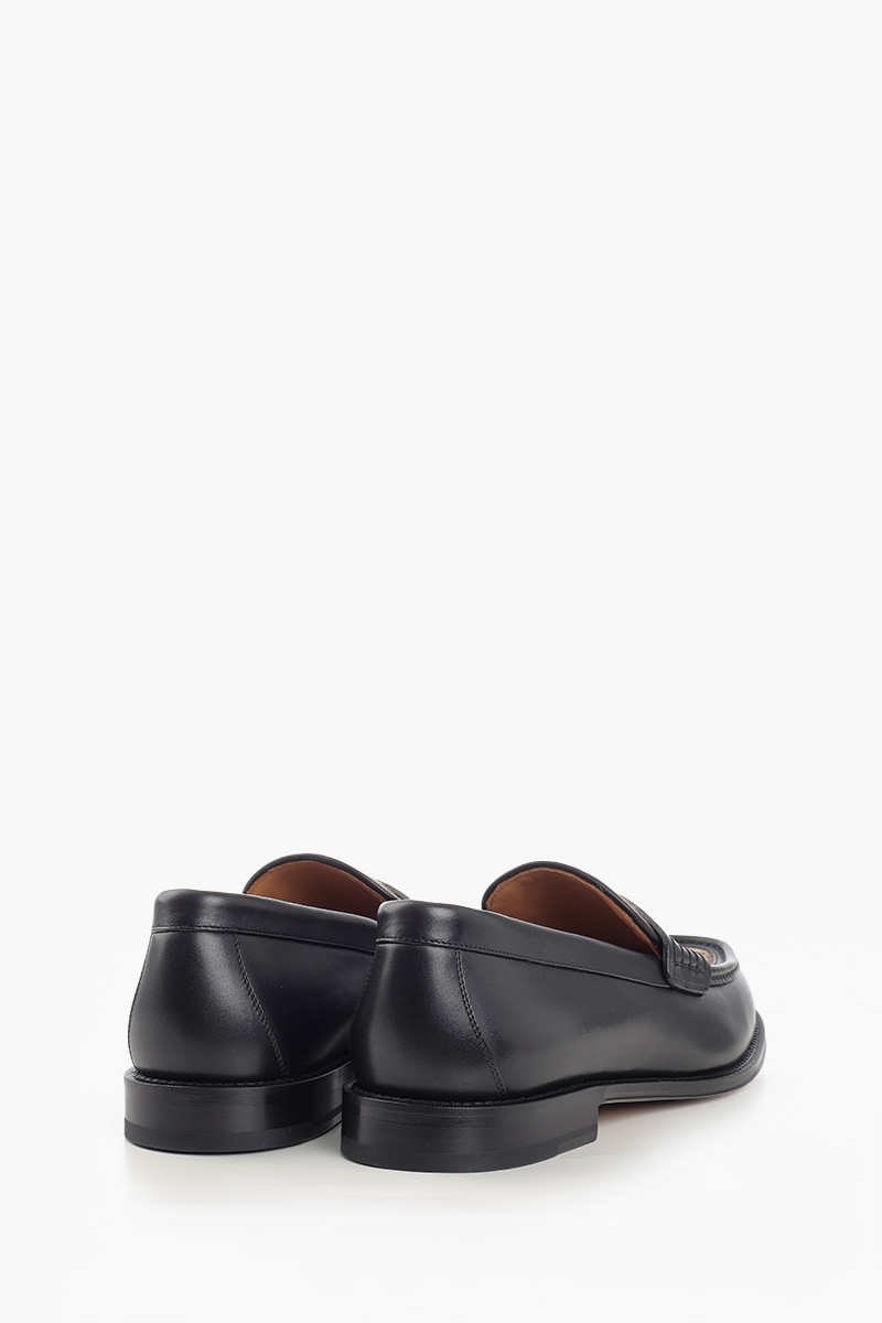 CHRISTIAN DIOR Granville Oblique Jacquard Loafers in Black/Brown Smooth Calfskin Canvas 1