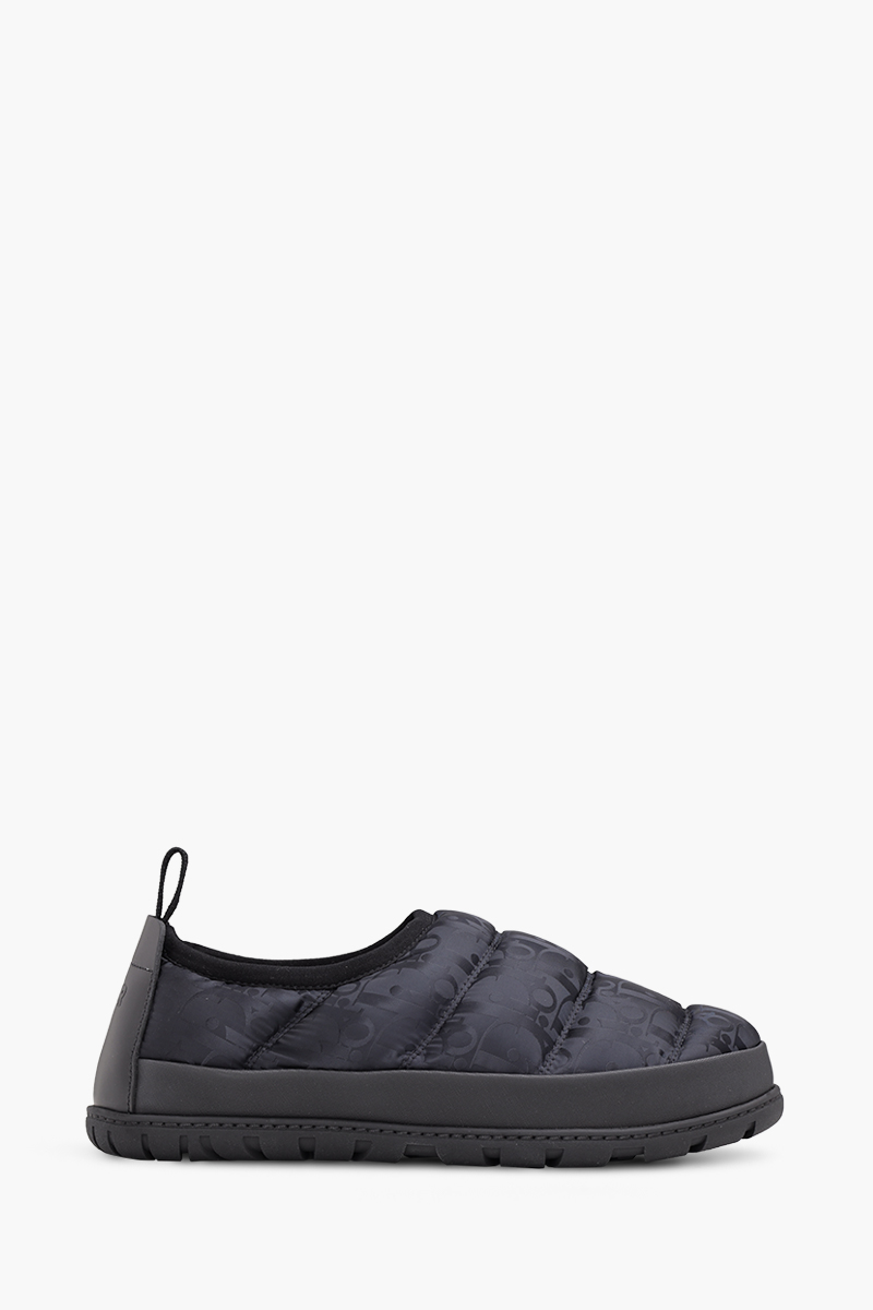 CHRISTIAN DIOR Oblique Snow Padded Slipper in Black Quilted Technical Fabric 0