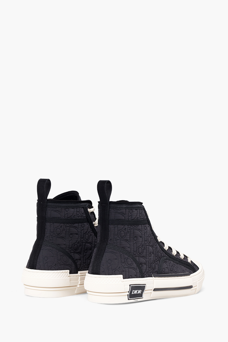 CHRISTIAN DIOR B23 Oblique Kumo High Top Sneakers in Black/White 2