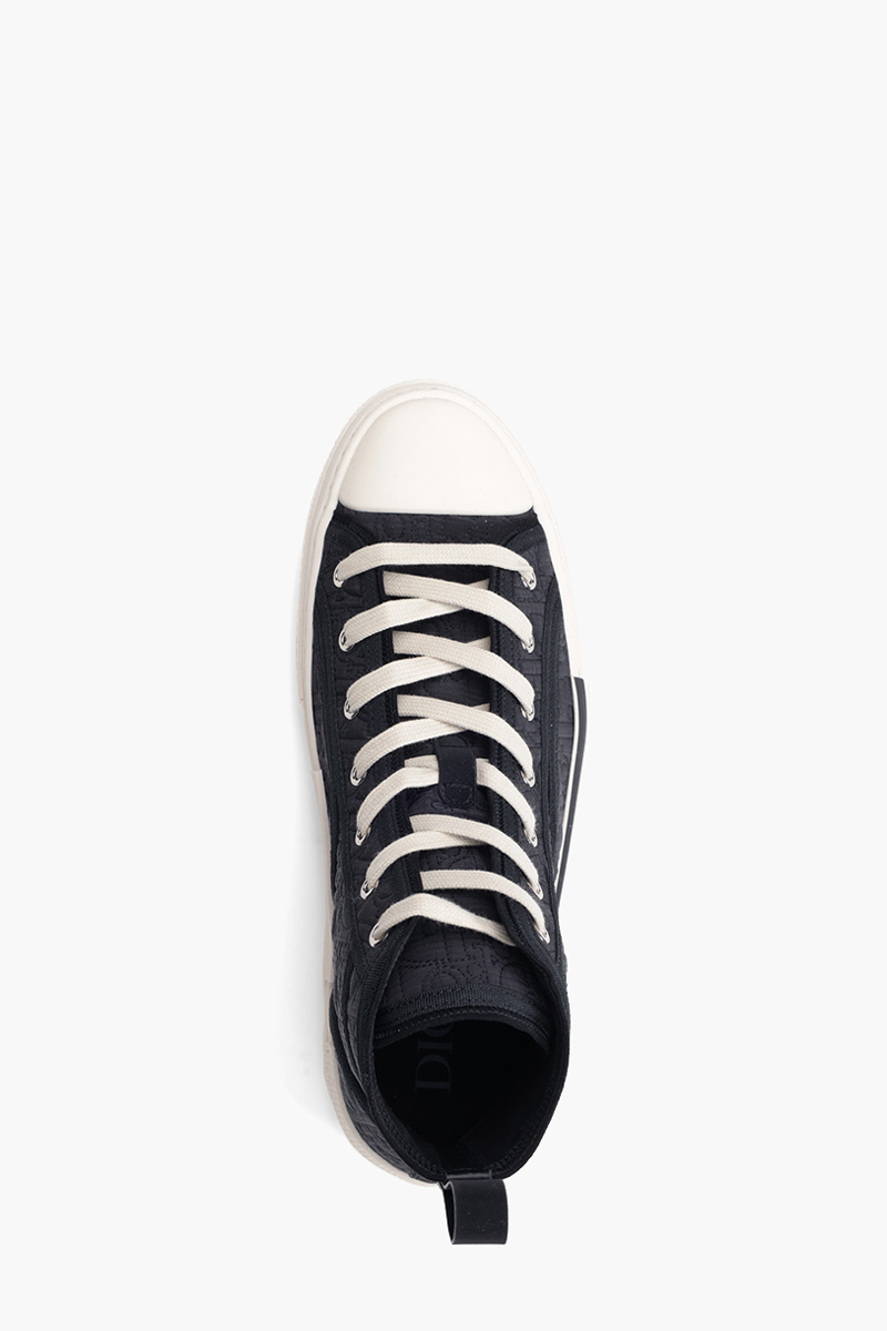 CHRISTIAN DIOR B23 Oblique Kumo High Top Sneakers in Black/White 3