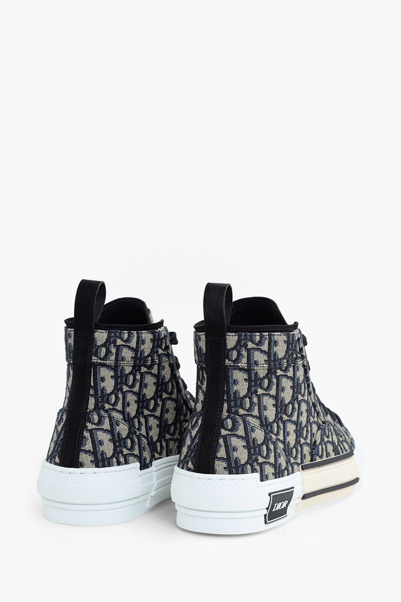 CHRISTIAN DIOR B23 Dior Oblique Jacquard High-Top Sneaker in Beige/Black 2