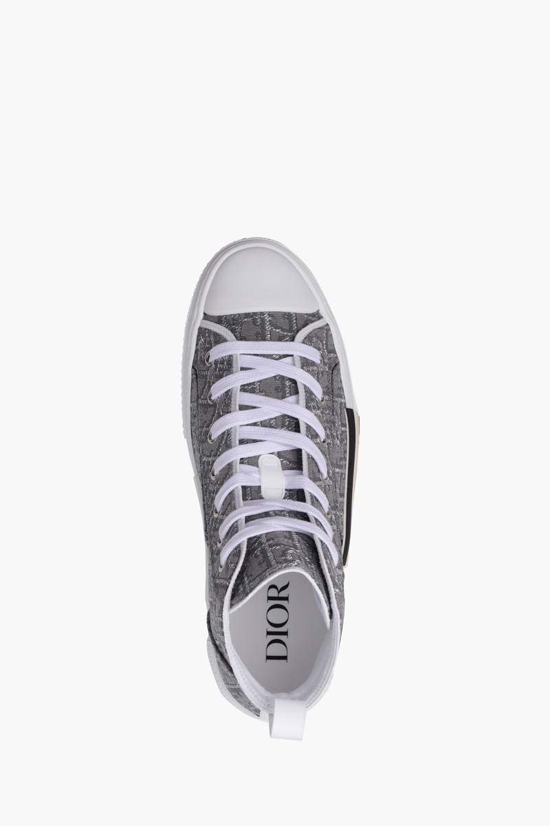 CHRISTIAN DIOR B23 Oblique High Top Sneakers in Ruthenium-Colored 3