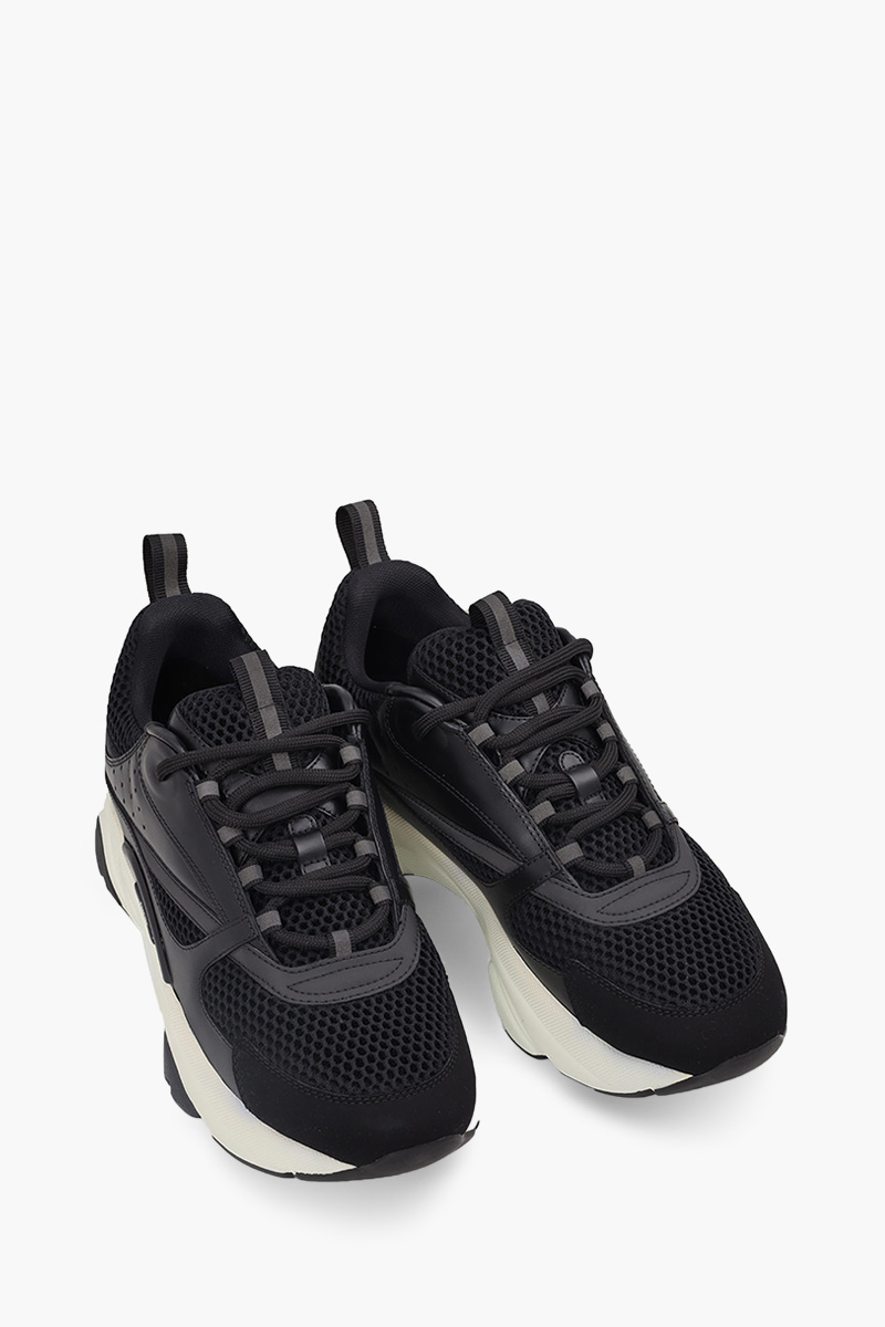 DIOR HOMME B22 Sneakers in Black Technical Mesh x Calfskin 1