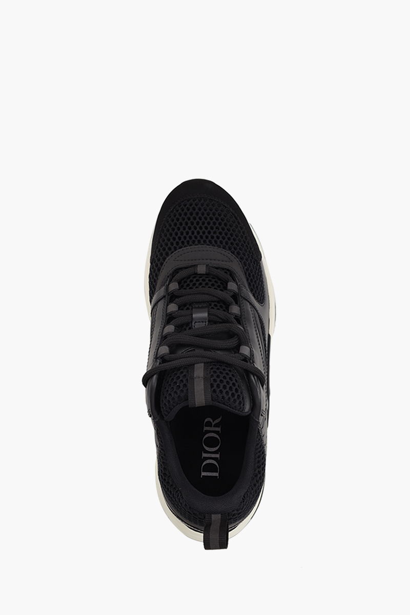 DIOR HOMME B22 Sneakers in Black Technical Mesh x Calfskin 3