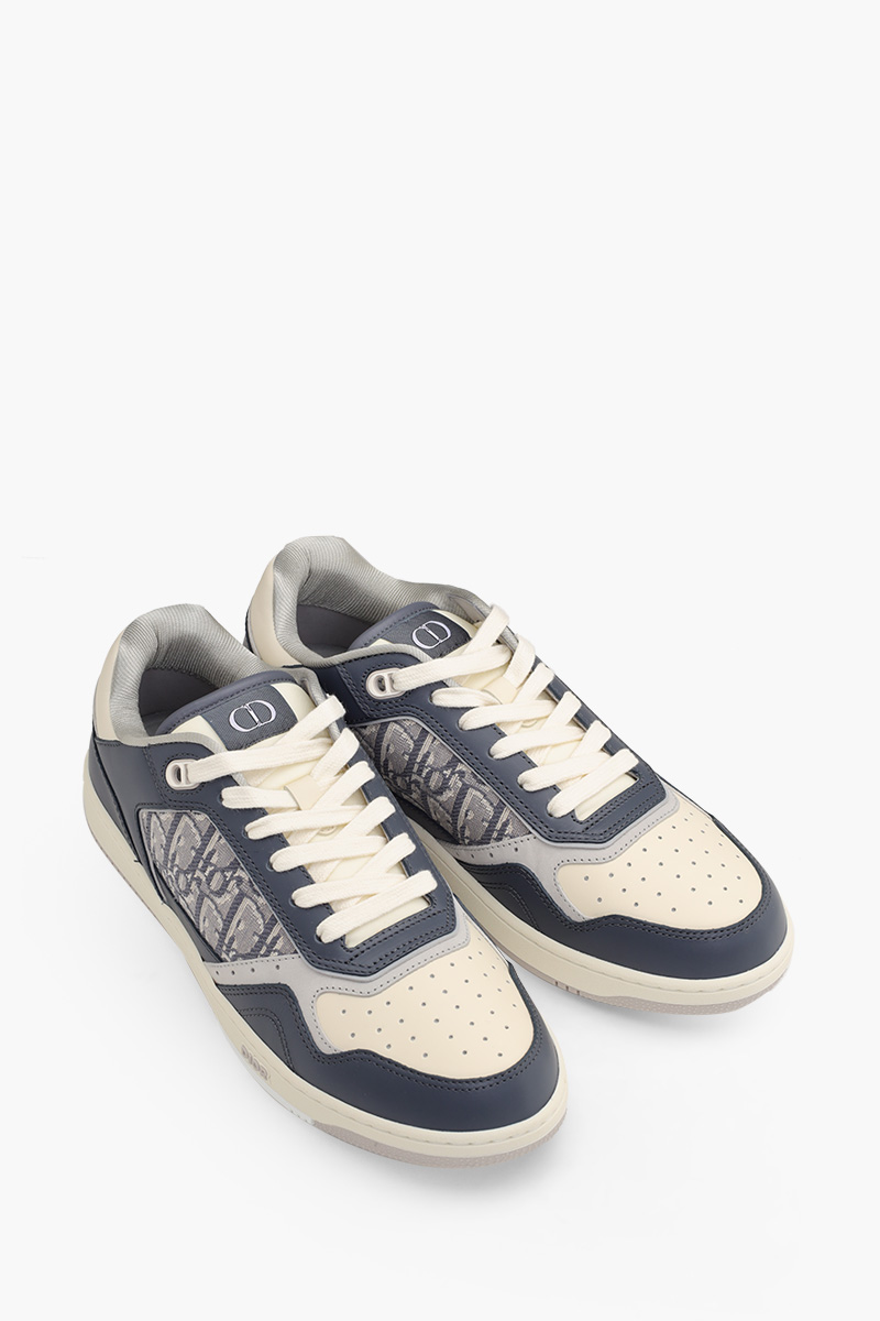 CHRISTIAN DIOR B27 Oblique Low Top Sneakers in Deep Grey/Cream Multicolors 1