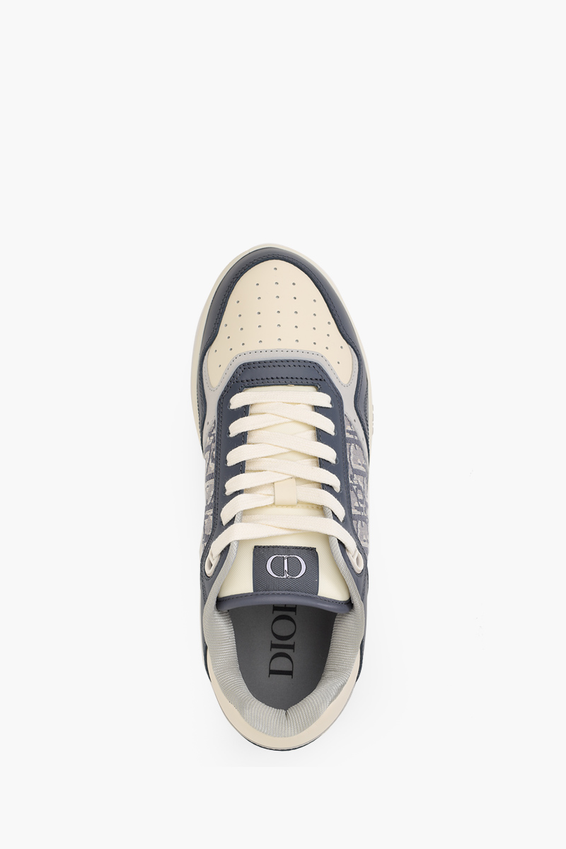 CHRISTIAN DIOR B27 Oblique Low Top Sneakers in Deep Grey/Cream Multicolors 3