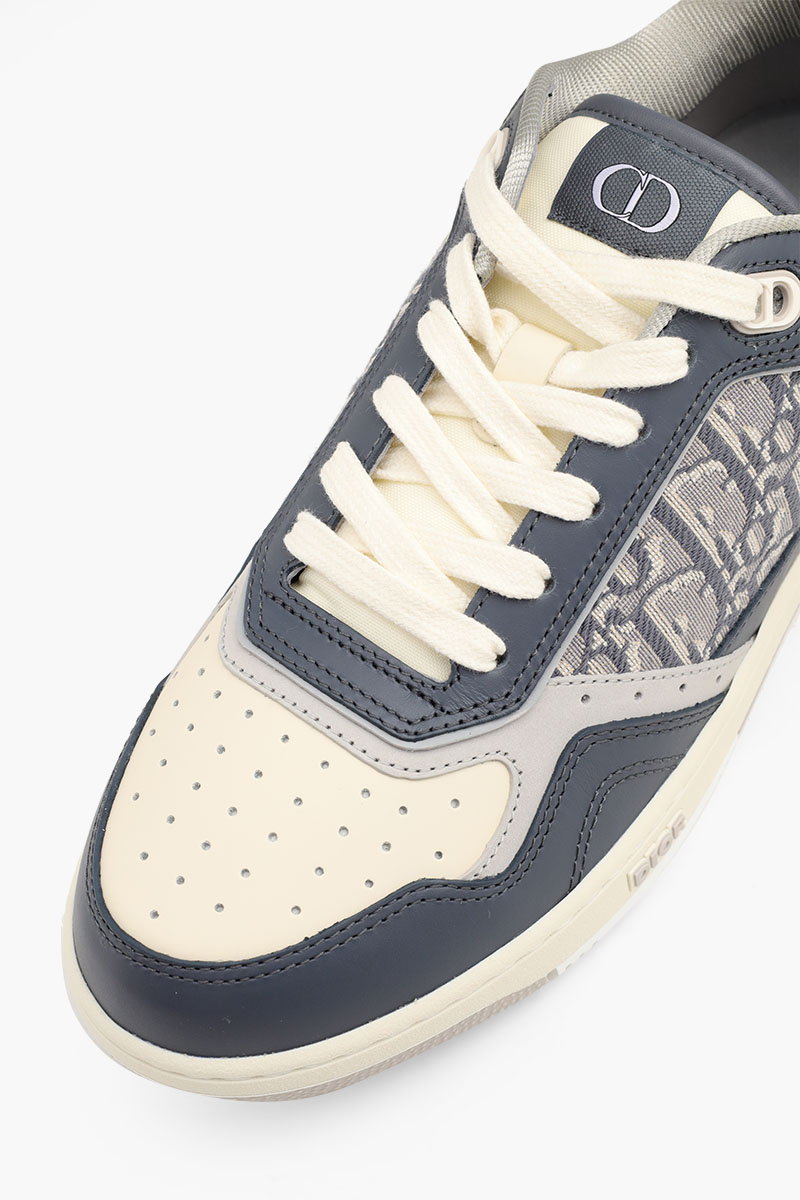 CHRISTIAN DIOR B27 Oblique Low Top Sneakers in Deep Grey/Cream Multicolors 4