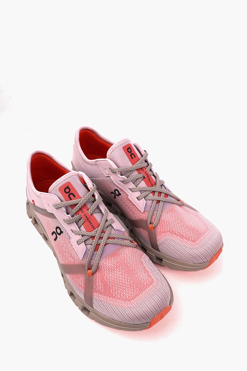 ON Women Cloud X 4 AD Sneakers in Mauve/Salmon 2