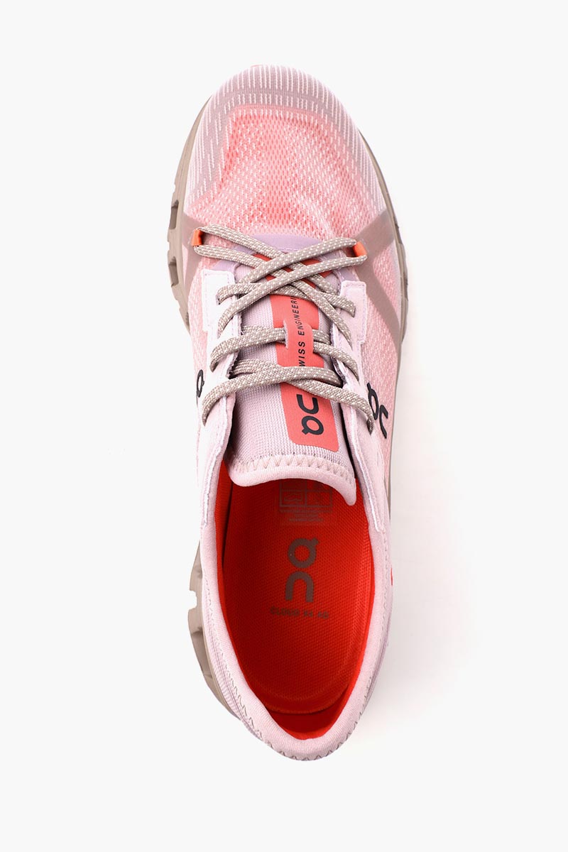 ON Women Cloud X 4 AD Sneakers in Mauve/Salmon 3