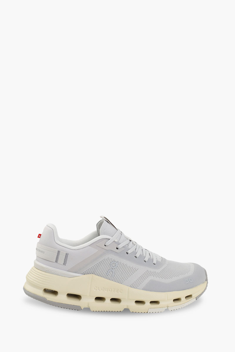 ON Women Cloudnova Form 2 TT Sneakers in Wolf/Cream Flexible Nylon-Blend 0