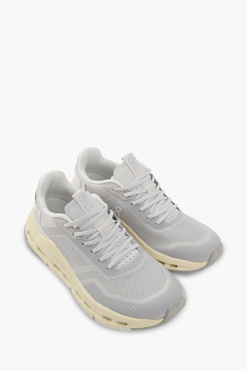 ON Women Cloudnova Form 2 TT Sneakers in Wolf/Cream Flexible Nylon-Blend 2
