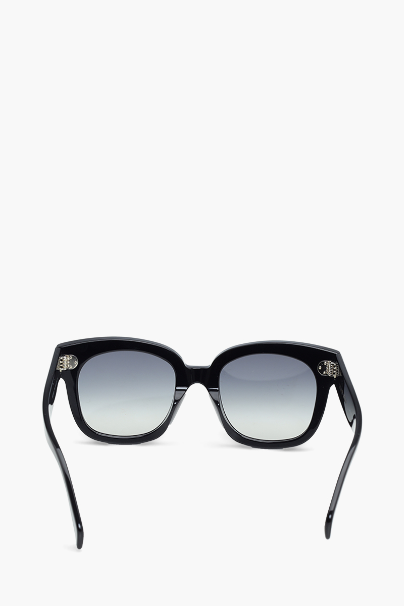 CELINE Square Bold 3 Dots Sunglasses in Black/Grey Gradient Acetate 1