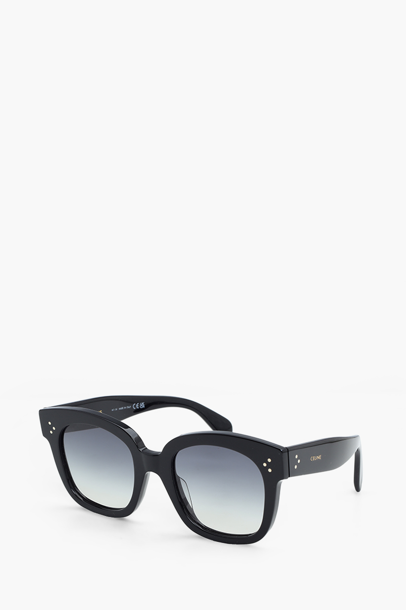 CELINE Square Bold 3 Dots Sunglasses in Black/Grey Gradient Acetate 2