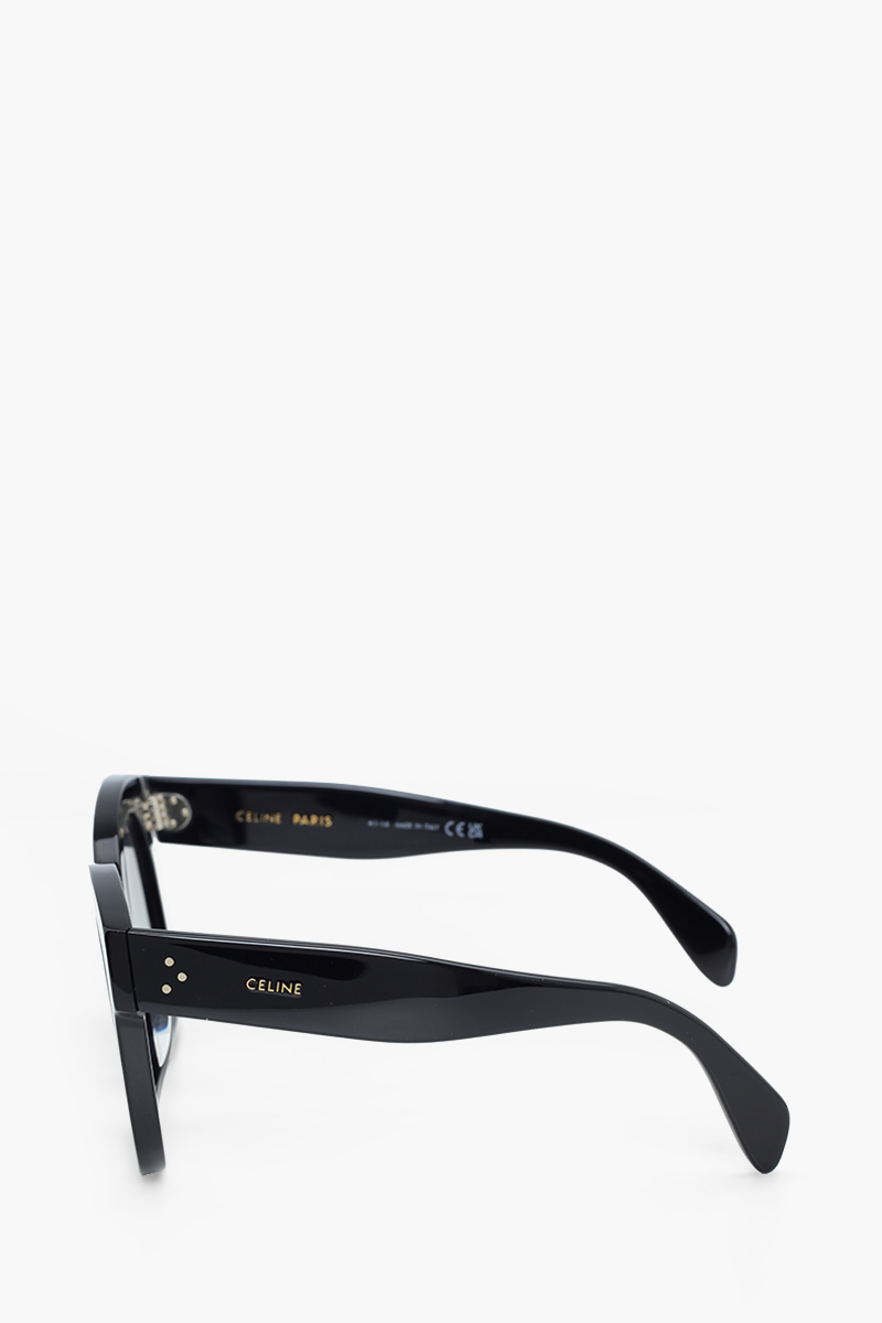 CELINE Square Bold 3 Dots Sunglasses in Black/Grey Gradient Acetate 3