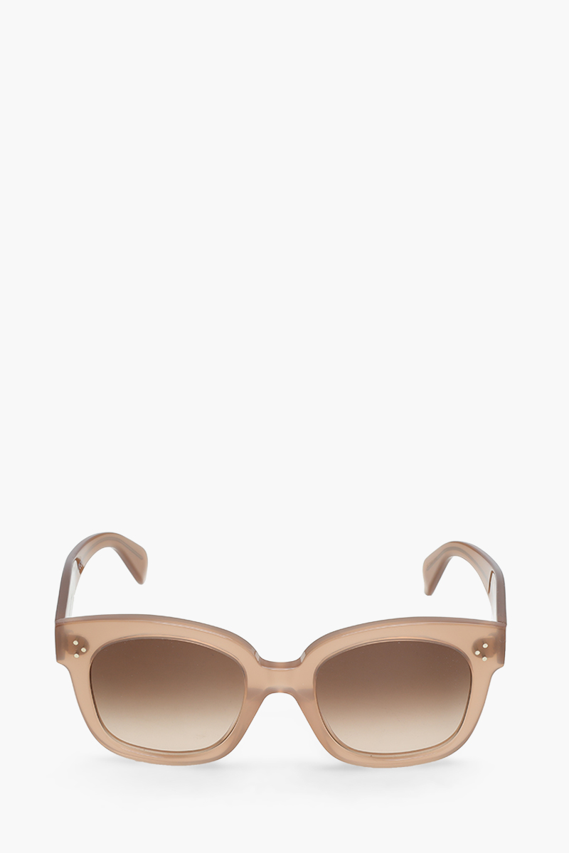 CELINE Square Bold 3 Dots Sunglasses in Nude/Brown Gradient Acetate 0