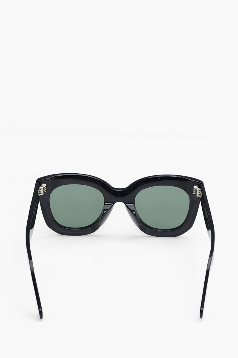 CELINE Oversized Bold 3 Dots Sunglasses in Shiny Black/Green Acetate 1