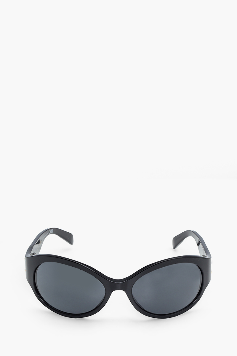 CELINE Triomphe Oval Sunglasses in Black/Grey Acetate 0