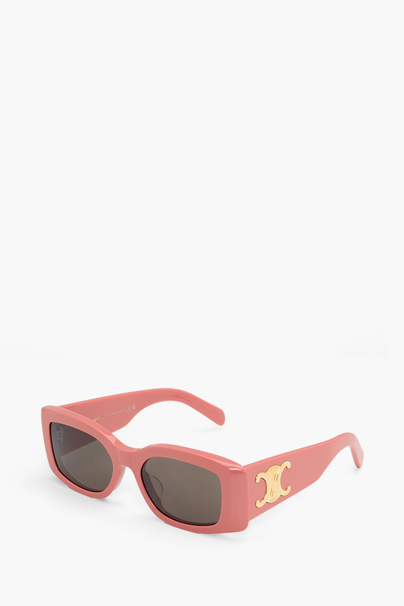 CELINE Triomphe Xl Sunglasses in Shiny Pink/Brown Acetate 2