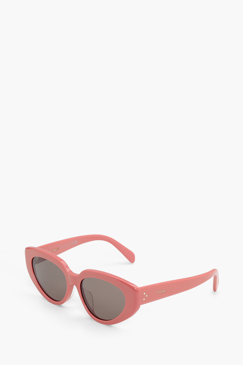 CELINE Butterfly Bold 3 Dots Sunglasses in Shiny Light Pink/Smoke Acetate 2