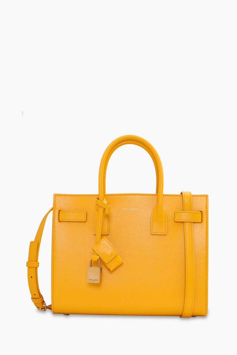 SAINT LAURENT Baby Sac de Jour in Yellow Smooth Leather 0