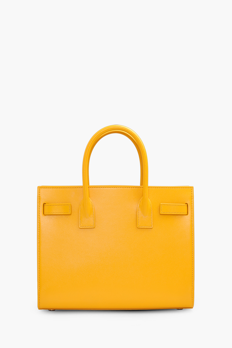 SAINT LAURENT Baby Sac de Jour in Yellow Smooth Leather 1