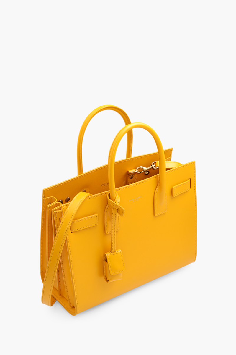 SAINT LAURENT Baby Sac de Jour in Yellow Smooth Leather 2