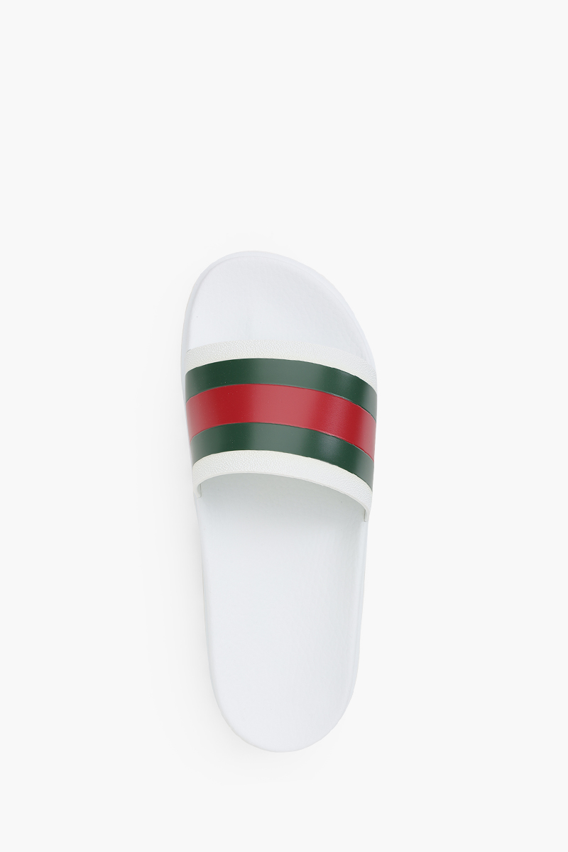 GUCCI Men Web Slides in White 3