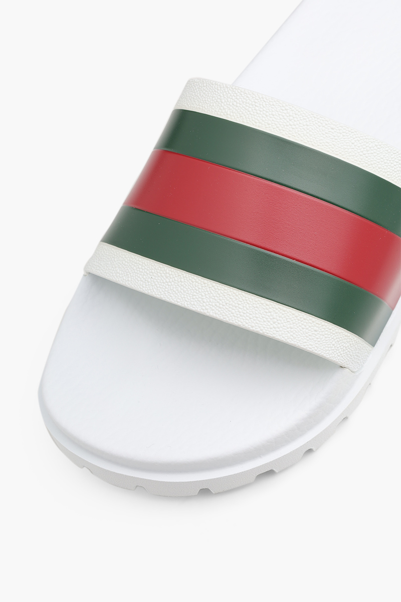 GUCCI Men Web Slides in White 4