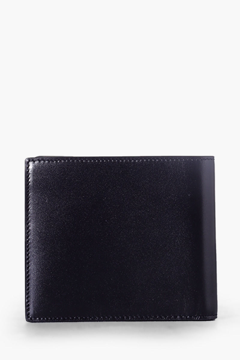 SAINT LAURENT Cassandre East/West Single Fold Wallet in Black Calfskin Leather SHW 1