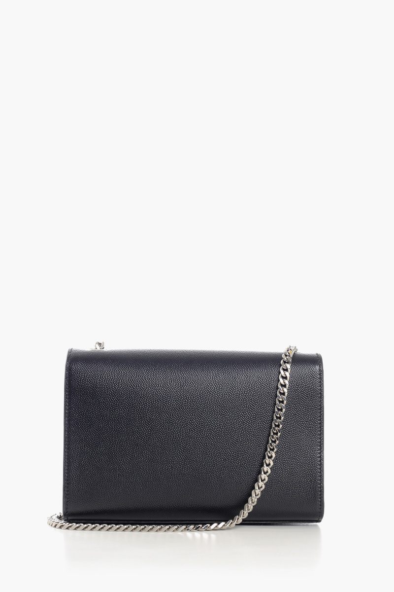 SAINT LAURENT Small Kate Shoulder Bag in Black Caviar Leather SHW 2