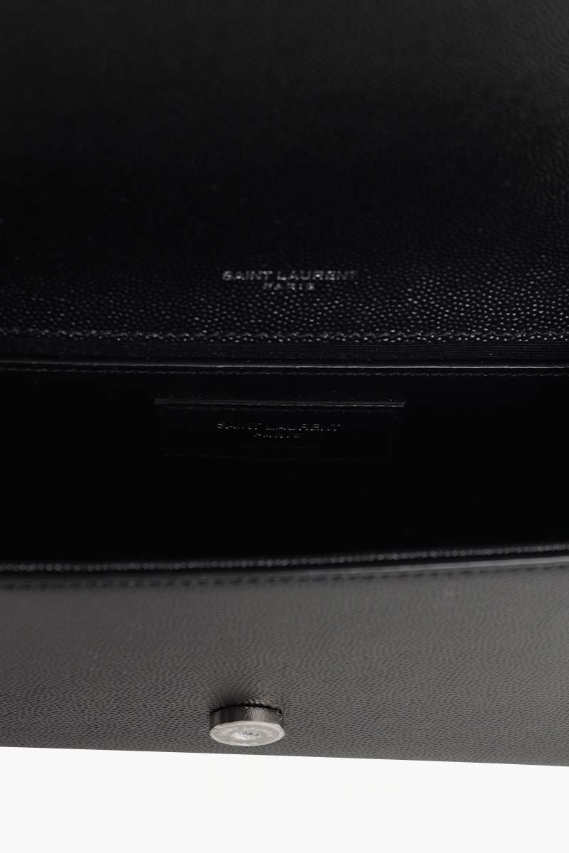 SAINT LAURENT Small Kate Shoulder Bag in Black Caviar Leather SHW 4