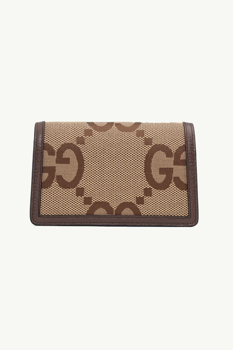 GUCCI Super Mini Jumbo GG Supreme Dionysus Shoulder Bag in Camel/Ebony Canvas 1