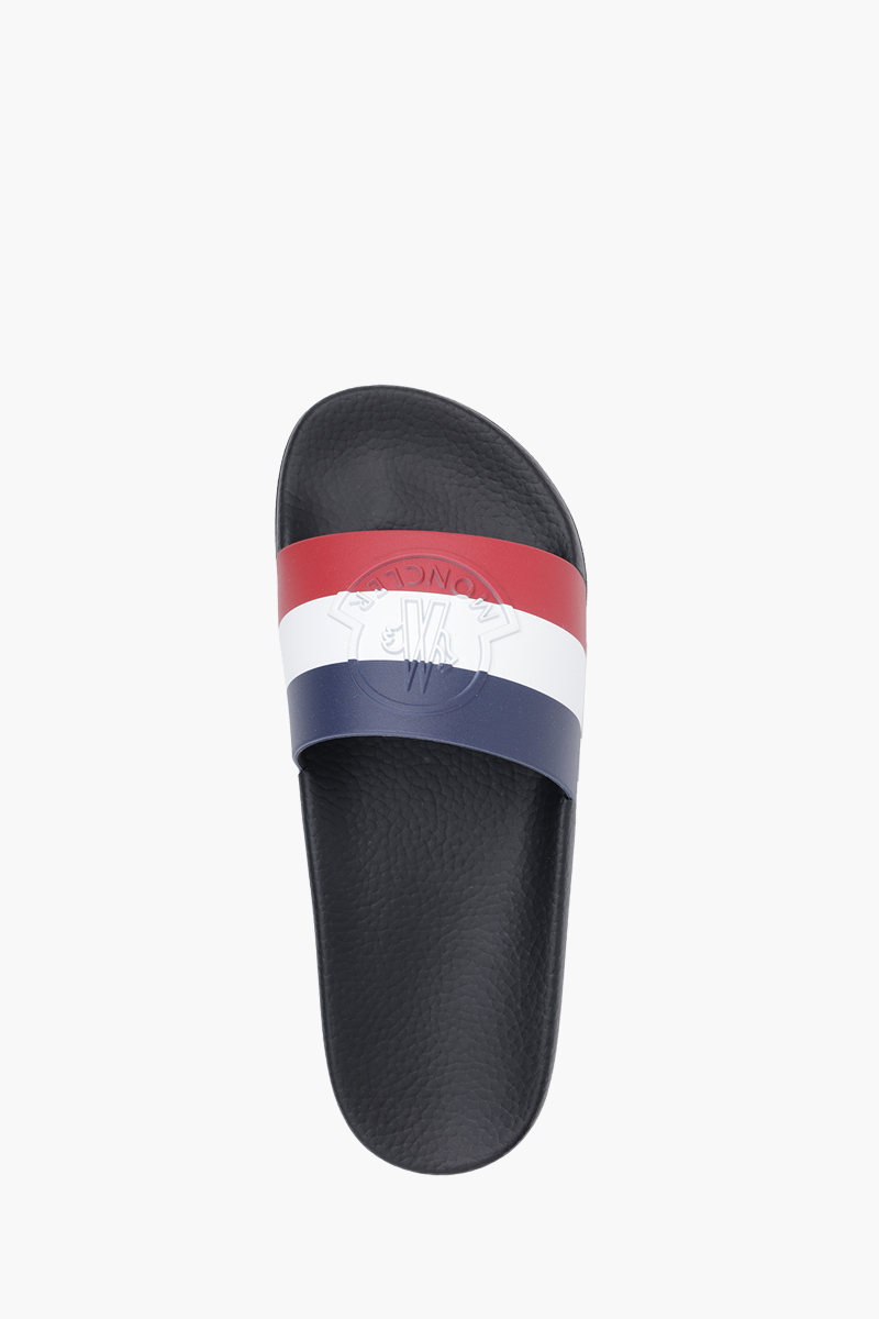 MONCLER Women Basile Logo Embossed Slides in Black 3