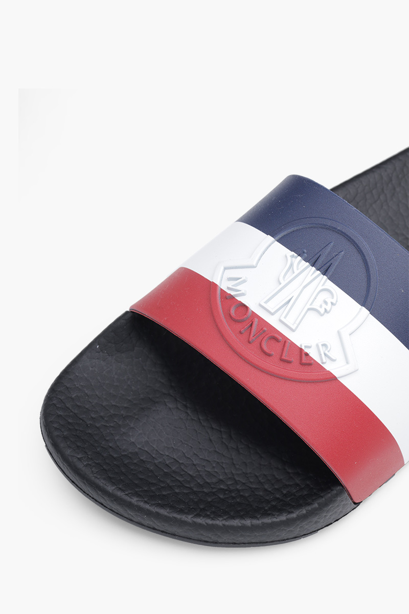 MONCLER Women Basile Logo Embossed Slides in Black 4