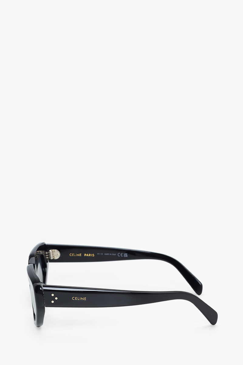 CELINE Black Frame 52 Sunglasses in Black Acetate 3