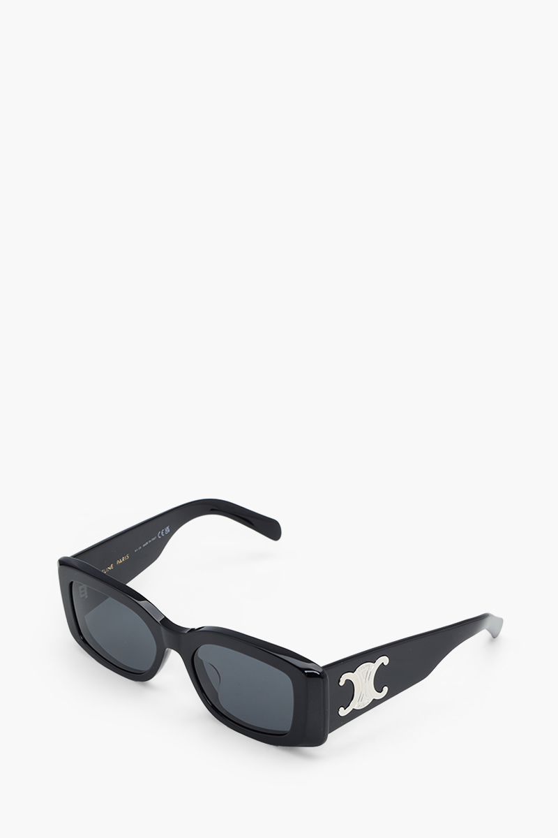 CELINE Triomphe XL 01 Sunglasses in Black Acetate with Smoke Lenses 2