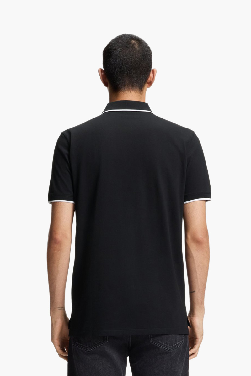 HUGO BOSS Men Dinoso222 Polo Shirt in Black/White 2