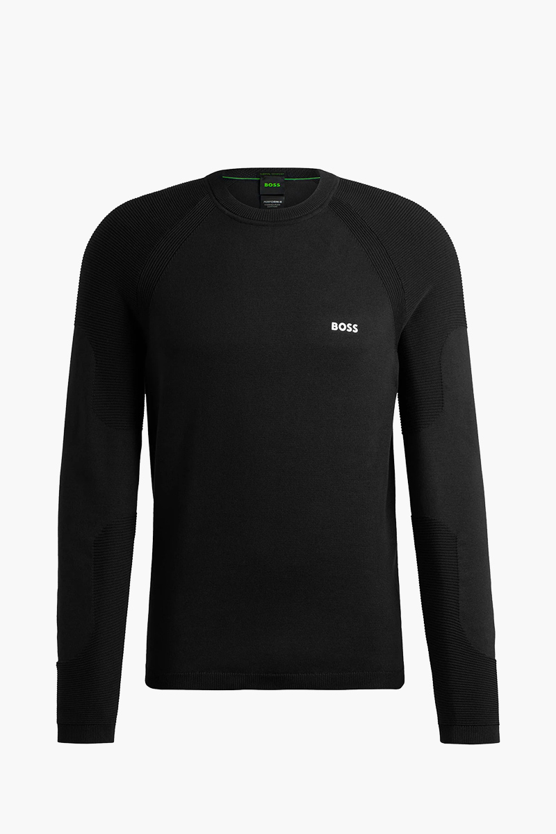 HUGO BOSS Men Perform X-CN Jumper in Black with Logo 0