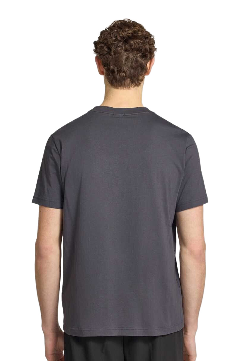 HUGO BOSS Men Tee Stretch Cotton Regular Fit T-Shirt in Open Grey with Contrast Logo 2
