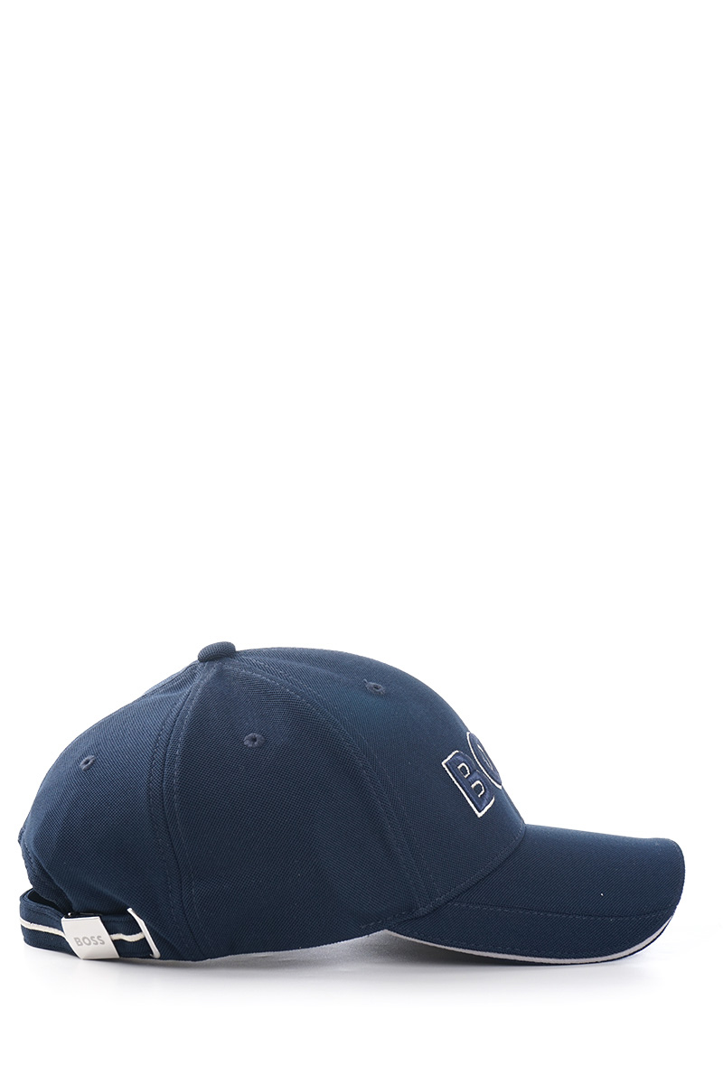 HUGO BOSS Men US-1 Embossed Logo Cap in Dark Blue Fabric 2