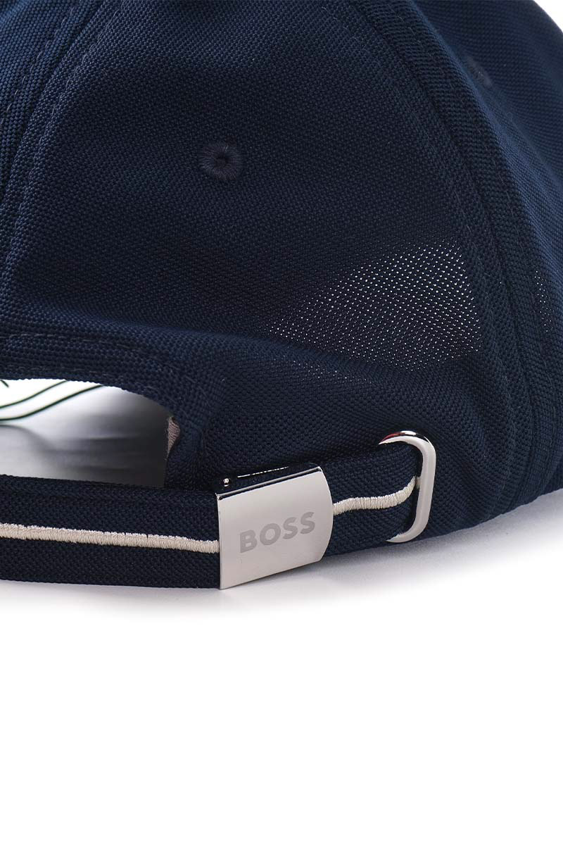 HUGO BOSS Men US-1 Embossed Logo Cap in Dark Blue Fabric 4