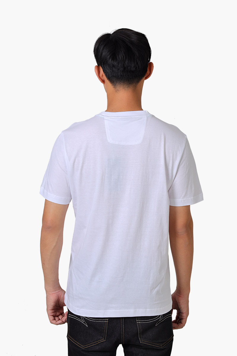 HUGO BOSS Men Tee 1 Cotton Jersey Regular Fit T-Shirt in White with Logo Artwork 1