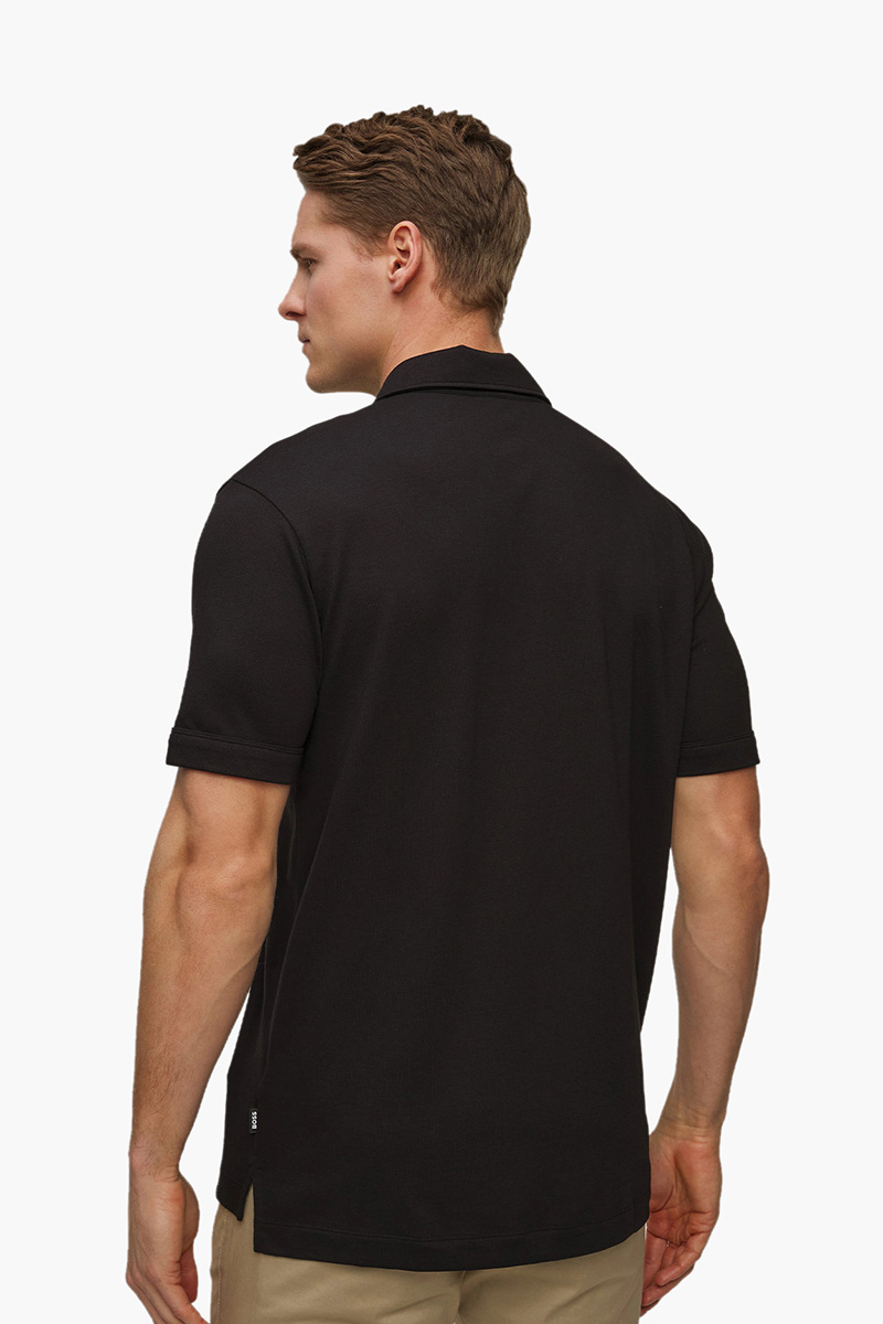 HUGO BOSS Men H-Press 57 Cotton Polo Shirt in Black 2