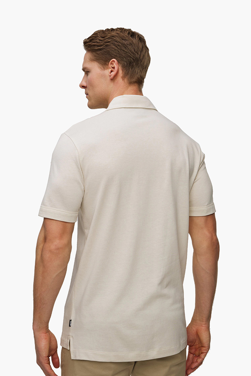 HUGO BOSS Men H-Press 57 Cotton Polo Shirt in Beige 2