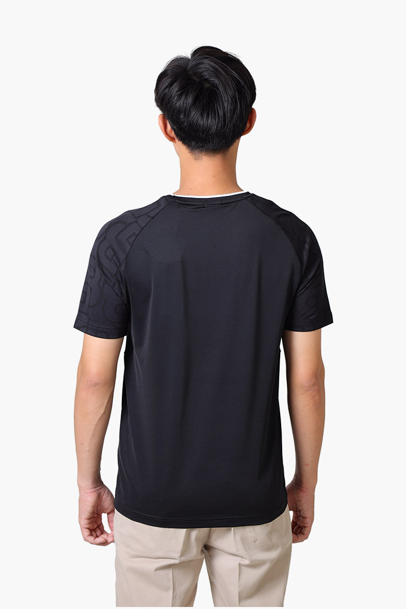 HUGO BOSS x Matteo Berrettini Men Tee MB 3 Stretch-Jersey T-Shirt in Black with Signature Details 1