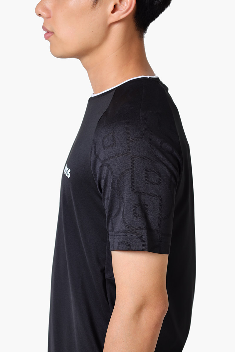 HUGO BOSS x Matteo Berrettini Men Tee MB 3 Stretch-Jersey T-Shirt in Black with Signature Details 4