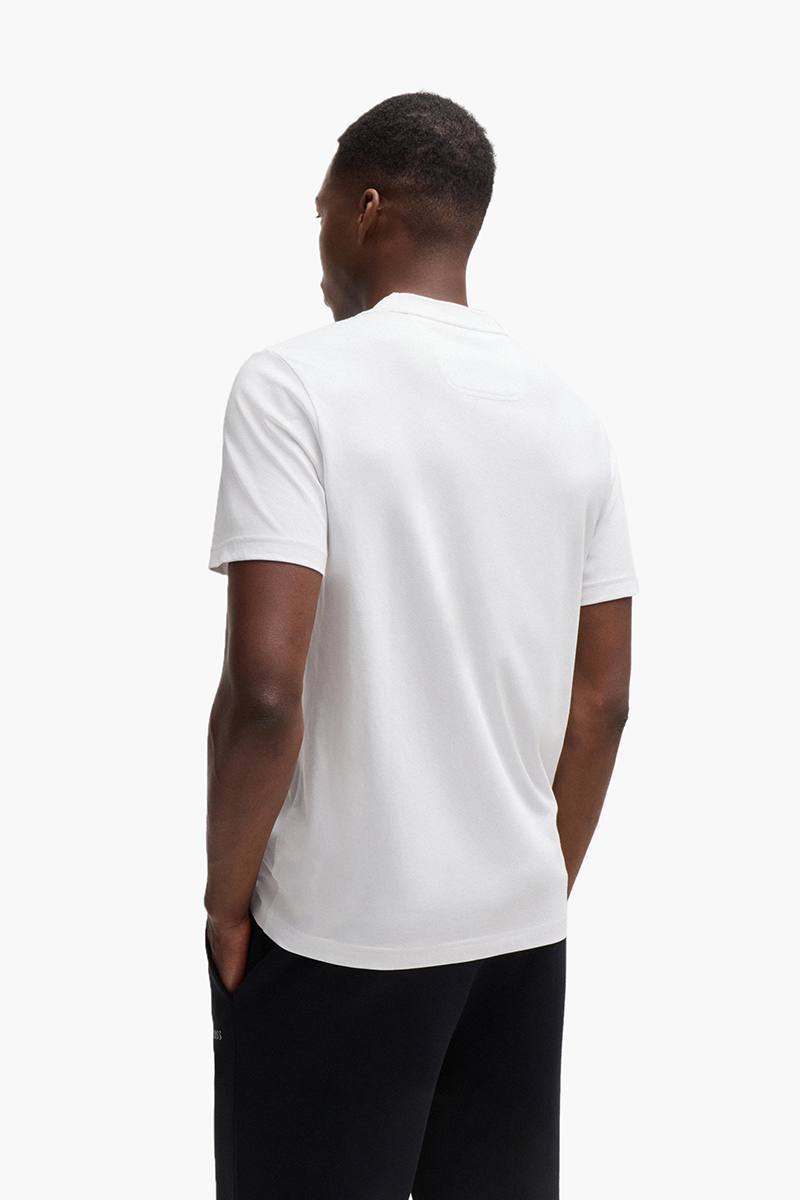 HUGO BOSS Men Tee Mirror 2 Cotton Jersey T-Shirt in White with Mirror-effect Logo 2