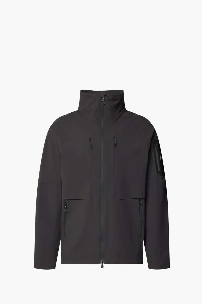 HUGO BOSS Men OW_Terrace JT HD Water-Repellent Jacket in Black Nylon with Micro-Waffle Structure 0