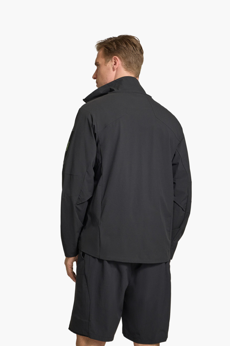 HUGO BOSS Men OW_Terrace JT HD Water-Repellent Jacket in Black Nylon with Micro-Waffle Structure 3